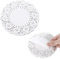 100 Stück Tortenspitzen Rund Klein, 14 cm Tortenspitze klein Rund, Rund Lace Papierdeckchen Spitze Deckchen Für Lebensmittel Rundes Papier Tischsets für Kuchen Tabletts Crafts Party Hochzeit (Weiß)