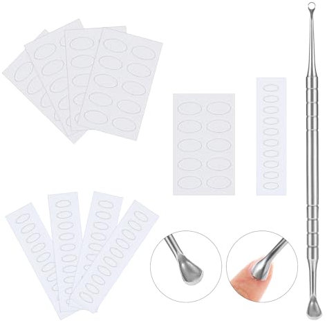 Tyqour 1pc Nagelhautschieber Doppelkopf Edelstahl mit 10pc Schleifpapier,Doppelkopf Cuticle Pusher Sandpaper Nagelschieber Maniküre Profi Nagelhautschneider Werkzeug für Maniküre und Pediküre Silber