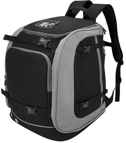 QIUYMGFG Zaino da viaggio per casco 65 litri, grande capacità, per uomo e donna, borsa sci regolabile, impermeabile, per escursionismo arrampicata