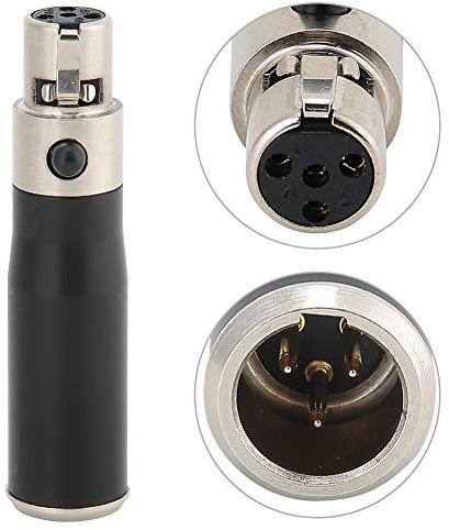 EIMSOAH Connecteur Adaptateur Mini XLR en Alliage de Zinc pour Appareils Photo et Microphones, Adaptateur Mâle à Femelle 2 Pièces pour équipement Professionnel