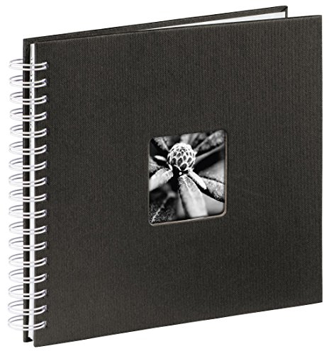 Hama Album Photo Fine Art (Format 28 x 24 cm, 50 Pages Blanches, à Spirale) Noir