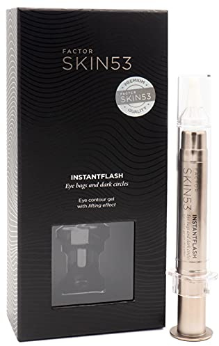 Q77+ SKIN FACTOR 53 INSTANTFLASH - Gel para el contorno de ojos - Efecto lifting - Arrugas - Anti-ojeras - Contorno de ojos mujer y hombre - Con vitamina E