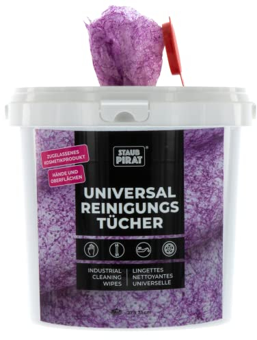 STAUBPIRAT Chiffons de Nettoyage humides Tout Usage - pour l'atelier, Le Commerce, la Voiture et Le ménage - 70 pièces á 310mm x 270mm