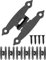 Fuxxer® - Cerniere in metallo antico, cerniere in ferro, stile vintage, set da 6, colore: Nero
