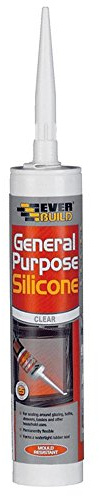 Everbuild 3 X General Purpose Silicone - Multi-Purpose Silicone sealant - 280ml (Clear)