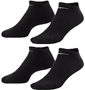 Nike 6 Paar Everyday Cushioned Sneakersocken Socken Weiß Schwarz Unisex SX7673, Farbe:Schwarz, Socken Neu:34-38