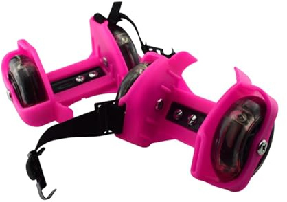 kowaku Patins à roulettes à talons, chaussures à roulettes réglables, patins à talons pour activités, filles et garçons, ROSE