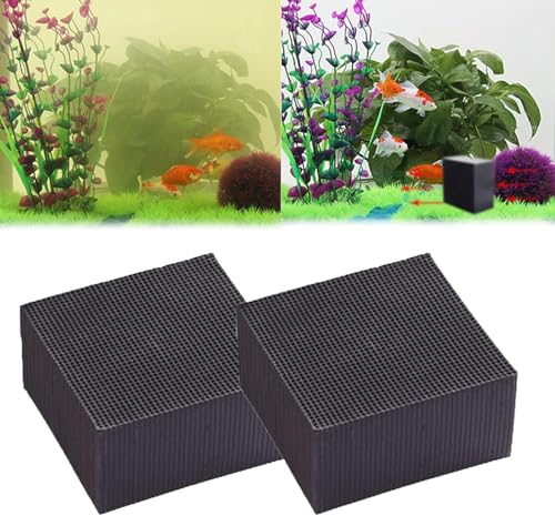 Clever Cube Aktivkohle Pferde, Aktivkohle Aquarium, Aktivkohlefilter Pferdetränke, Eco Aquarium Wasserreiniger Würfel, Eco-Aquarium Wassertrog Purifier Cube, Für Teiche, Aquarium, Vorratstank (2Pcs)