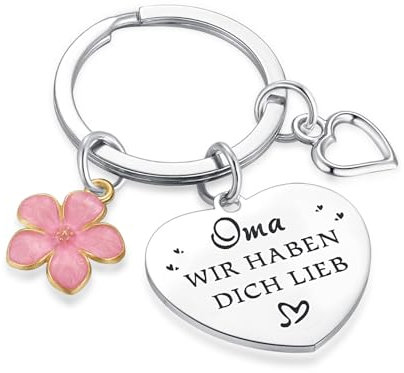 Schlüsselanhänger Oma Muttertagsgeschenke für Oma Geburtstagsgeschenk für Oma Sinnvolle Geschenke für Oma Beste Oma Geschenke Weihnachtsgeschenke für Oma von Enkel Enkelin Oma WIR HABEN DICH LIEB