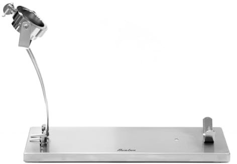 Avalon Jamonero Home Soporte para jamón con Cabezal Giratorio Inoxidable. Jamonero metálico con Base de Acero Inoxidable, Modelo Plegable 49,5 x 16,5 x 39 cm