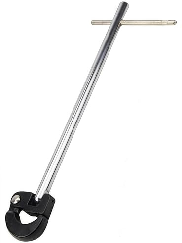 luvilly 11 Inch Adjustable Basin Wrench, Long Handle Tap Nut Spanner Sink Wrench, Capacity of 0.3 to 1.1 for Fixing Back and Union Nuts Under Sink