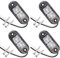 4 PCS Ovale LED luci di Posizione Laterali 12 V/24 V Anteriore Posteriore luci indicatore, Bianco, Rimorchio, Roulotte, Furgone, SUV, Autobus, Barche, Camper, Alta Durata e Impermeabilità