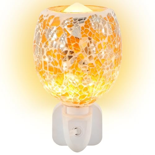 Lámpara aromática eléctrica, lámpara de aroma 3D para cera aromática, luz nocturna para enchufe, lámpara de fragancia eléctrica para cera, lámpara de fragancia eléctrica de cristal, lámpara decorativa