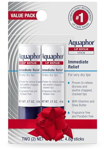 Aquaphor Lip Repair Stick - Apaise les lèvres sèches et gercées - 2 bâtonnets