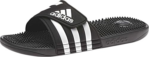 adidas unisex - vuxen Adissage Slides Slipper, Core Black/Gold Metallic/Core Black, 48.5 EU