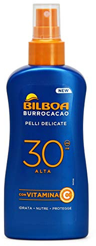Bilboa Lippenpflegespray ohne Gas, LSF 30, hoher Sonnenschutz für empfindliche Haut, Formel mit Vitamin C, spendet Feuchtigkeit, pflegt und schützt, ohne Alkohol, dermatologisch getestet, 200 ml