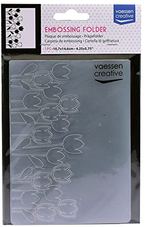 Vaessen creative Präglingsplatta, vår, 6 x 10,8 x 0,5 cm, 1 st, födelsedag, födelse, julkort och kreativ fritid i papper, transparent, 14,6 x 10,8 x 0,5
