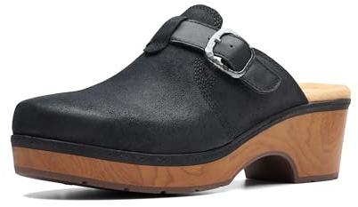 Clarks dam Paizlee Nora Clog, Svart mocka, 41 EU