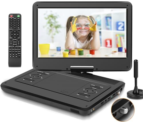 Feihe 16.5 Portable TV/DVD Player Combo with 14.0 Large HD Swivel Screen and Digital TV ATSC Tuner/HDMI/USB/AV/Audio, Built-in Battery, Dual High Volume Stereo Speakers