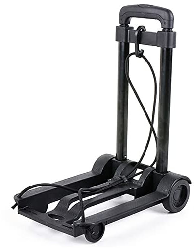 Diables pliants - Chariot à Plate-Forme Pliante Utilitaire de 55 LB - Chariot à Bagages Pliable léger avec 4 Roues et Corde élastique pour Bagages Ibuger
