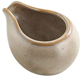 ZHIQISHI Small milk jug,Creamer Jug,Churn Jug,Pointed Mouth Design Latte Creamer Cup,Honey Syrup,Western Food Cafe Tableware Milk(Color:Black100ml) (Color : Yellow brown100ml)