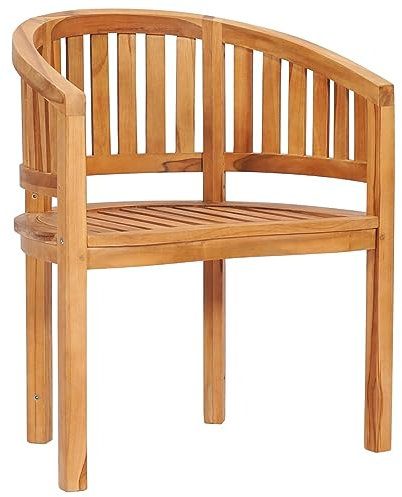 Sufrk Silla de plátano de madera maciza de teca - Banco de exterior con respaldo exquisito, reposabrazos ergonómicos y asiento amplio, banco de jardín, balcón y patio