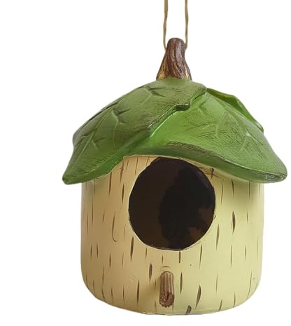 Casas de pájaros para Exteriores, Divertidas Cajas de Resina, Refugio Impermeable y Resistente al Sol, Resistente a la Intemperie y de Larga duración para pájaros Azules, colibríes, gorriones,