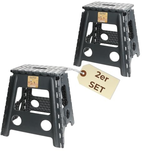 2er Set Klapphocker Hocker Faltbar Ultraleicht Falthocker Tritthocker Faltbar Aufstiegshilfe Pferd Camping Klapptritt Angelhocker Plastik