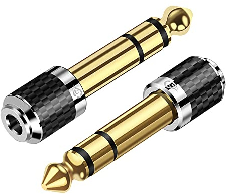 LLHCF Adaptateur de casque stéréo 6,35 mm mâle vers 3,5 mm femelle pour amplificateur de guitare