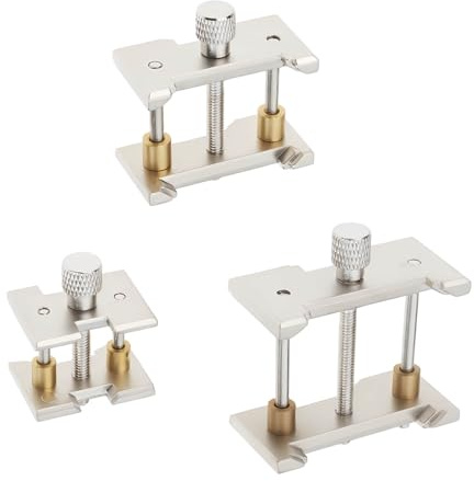 eMagTech Lot de 3 Supports de Mouvement de Montre 25/37/45 mm Métal Réglable Outil de Réparation Horloger Mécanique et Quartz