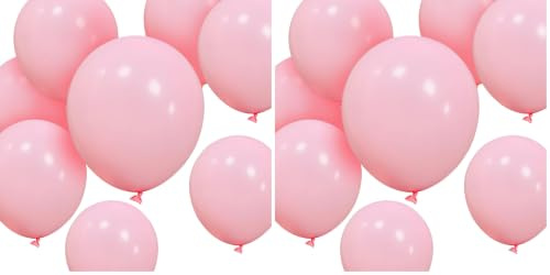 Pastel Pink Balloons - 50 PCS 12 Inch Round Latex Party Balloons for Birthday, Wedding, Anniversary & Baby Showers (Pack of 2)