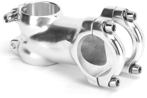 SPYMINNPOO MTB Stem 31.8mm Bike Silver Stem Aluminum Alloy Bicycle Handlebar Stem, Adjustable Bike Stem Mountain Bike Stem Short Handlebar Stem for Road Bikes Sportinggoods Bicycles And Spare Parts