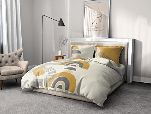 Home Passion linne | påslakan - 3 delar | 100% bomull - 57 trådar | 2 personer - 240 x 260 cm | Lonsdale senap