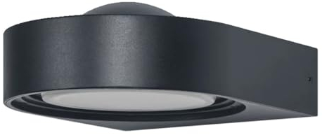 LEDVANCE SMART+ Outdoor WiFi-Wandleuchte 6,7W, 420lm, grau, regulierbares Weißlicht, dimmbar, mit ausrichtbarem Leuchtenkopf, steuerbar per App, kompatibel mit Amazon, Google und Co.