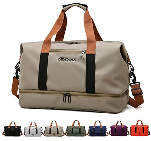 Sporttasche & Reisetasche für Damen und Herren - mit Schuhfach & Nassfach, Large Capacity Travel Bag Leichte Trainingstasche wasserdichte Schwimmtasche für Reisen, Sport, Fitness