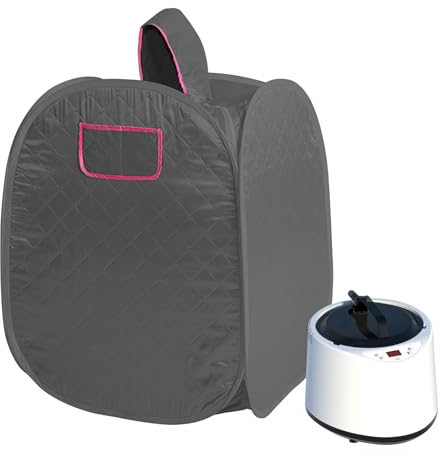 KMQRDZi Caisse de sudation, boîte de sauna pliable domestique, sauna à vapeur à la maison, 2 l SPA, sauna à vapeur tente de sauna et télécommande, température portable, sauna infrarouge spa à