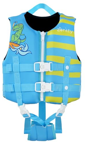 Zeraty Toddler Swim Vest Neoprene Kids Float Jacket Swimming Aid for Children Girls and Boys 36-40-50-60-70-88Lbs with Dual Adjustable Safety Straps