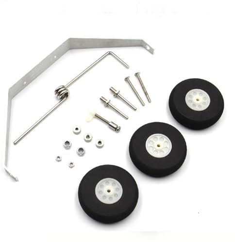 SPARKHOBBY Cessna182 - Conjunto de tren de aterrizaje principal de aleación de aluminio con ruedas y ejes, kit de neumáticos, modelo de avión, piezas RC para aviones 182 F3A 15E RC DIY (1.2M