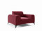 LIKMA Rot Samt Sessel Wohnzimmer ELSA Komplett Montiert Modern Relaxsessel 115,5x77x93 cm Fernsehsessel Hydrophobe Beschichtung Velvet Cocktailsessel Loungesessel Einzelsofa Stoff Fresh 08