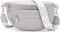 Sasrymnl kleine bauchtasche damen Hellgrau umhängetasche damen klein gürteltasche Veganes Leder brusttasche handtasche crossbody bag