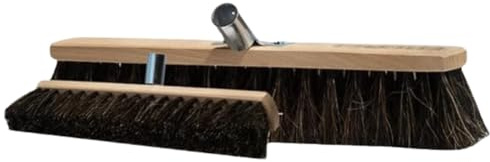 Saalbesen Besen ohne Stiel Ideal als Zimmerbesen Holzbesen Kehrbesen Werkstattbesen Hallenbesen Industriebesen Hausbese Terassenbesen Haarbesen mit Metallhalterung (60 cm ohne Stiel)