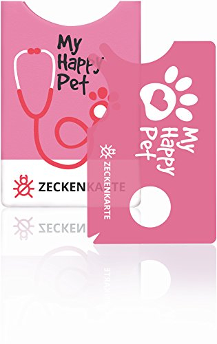 innoGadgets Zeckenkarte mit Lupe | Schnell und sanft Zecken vom Haustier oder Menschen entfernen | Einfach zu verstauen und Immer dabei | Passt in Jede Tasche | Pink