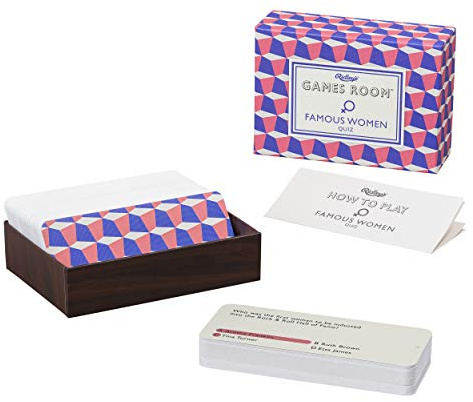 Ridley’s Famous Women Trivia Card Game – Trivia Games for Adults and Kids – 2+ Players – Includes 140 Unique Question Cards – Fun Quiz Cards That Make a Great Gift