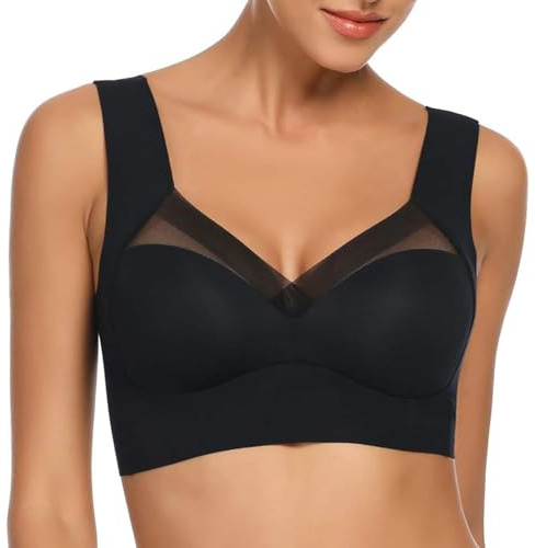 WOWENY Soutien-Gorge Femme sans Coutures en Dentelle sans Bords, Push-up Doux et Souple, léger et Respirant pour Femme, Corset Classique Moderne