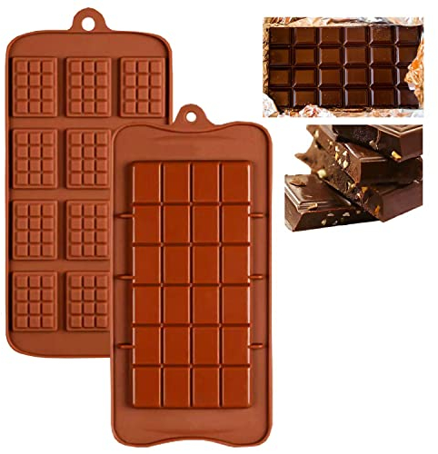 2Pezzi Stampi Cioccolatini Silicone,Separato Alimenti Livello Mini Antiaderenti Stampo Tavoletta Cioccolato,Per Diy Cioccolatini, Caramelle Lego,Natale Decorazione Torte,Cucina Stampo Cottura Al Forno