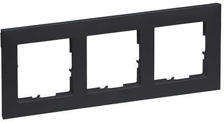 LEGRAND, SEANO 3-fach Rahmen, Thermoplast, Halogenfrei, Abmessungen: 87 x 229 mm, Farbe: Anthrazit lackiert, 765473