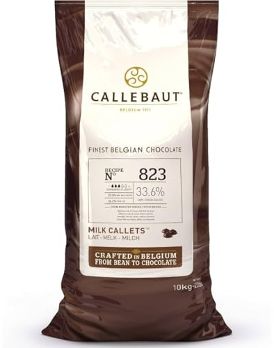 Callebauts 823 Belgian Milk Callets 10kg Belgian Chocolate For Chocolate Fountain (1x10kg Milk Callets)