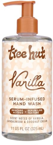 Tree Hut Vanilla Serum Infused Hand Wash, Nourish & Hydrate Hands, Strengthening Skin Care, Long-Lasting Scent, Cleanse & Lock in Moisture, Cermamides, 11 fl oz