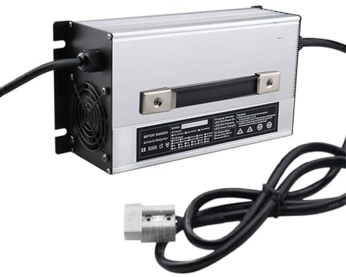 WLEJSL Caricabatterie Mantenimento Ad Alta Potenza 1500 W con Display LCD, 12 V, 24 V, 36 V, 48 V, 60 V, 72 V, Completamente Automatico Carrelli Elevatori Spina Anderson 350 A,72V 15A