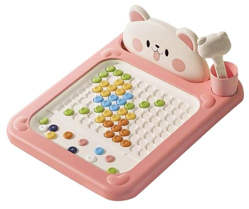 Tabla de actividades magnéticas, juguete de dibujo para niños pequeños, juguete educativo interactivo con bolígrafo, divertido aprendizaje para niños de 2 a 5 años y niñas, pizarra magnética para